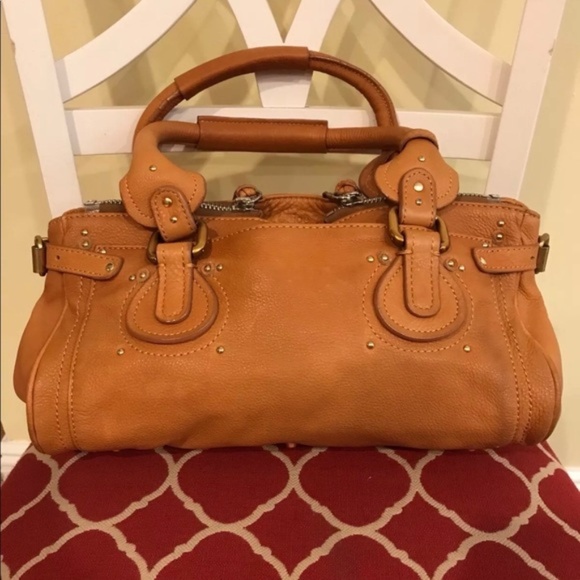 Chloe Camel Pebbled Leather Paddington Bag - Picture 2 of 10